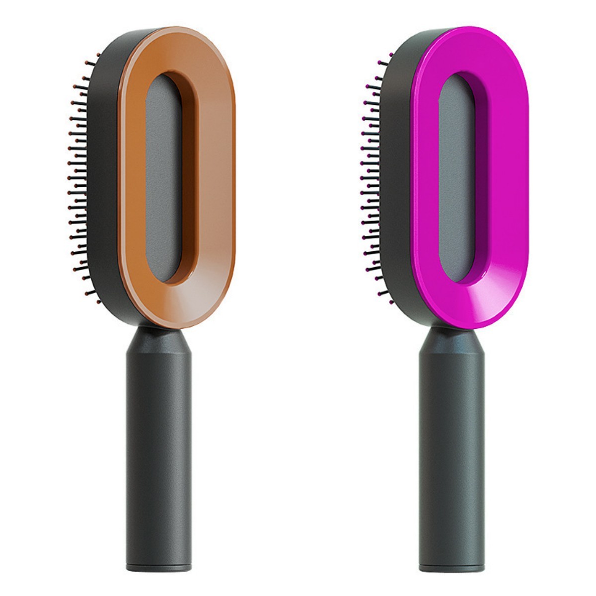 Self Cleaning Hair Brush For Women One-key Cleaning Hair Loss Airbag Massage Scalp Comb Anti-Static Hairbrush - NathBeauty