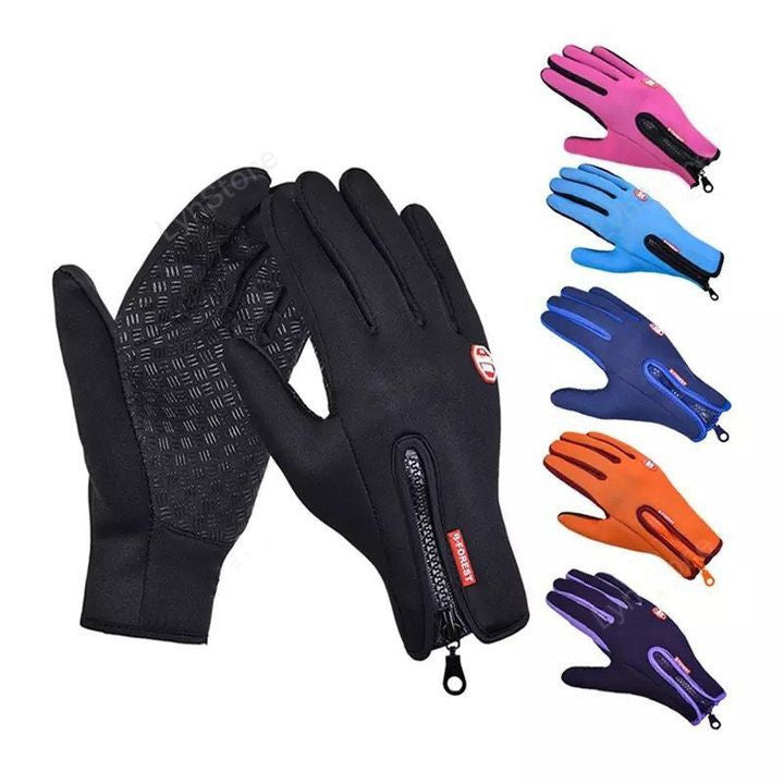 Winter Gloves Touch Screen Riding Motorcycle Sliding Waterproof Sports Gloves With Fleece - NathBeauty