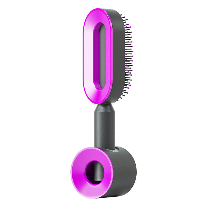 Self Cleaning Hair Brush For Women One-key Cleaning Hair Loss Airbag Massage Scalp Comb Anti-Static Hairbrush - NathBeauty