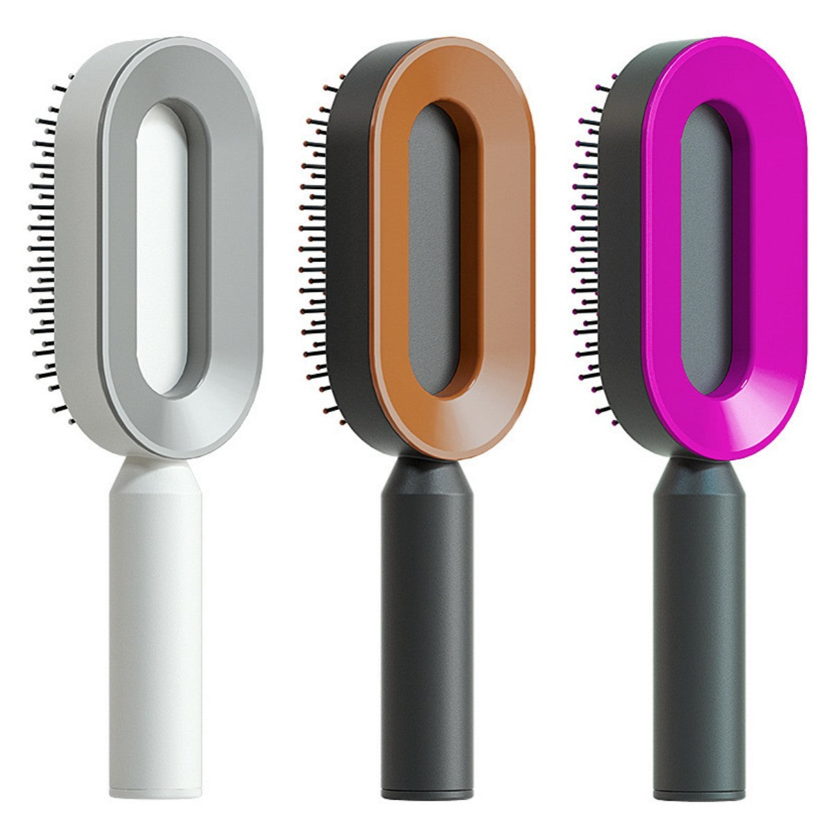 Self Cleaning Hair Brush For Women One-key Cleaning Hair Loss Airbag Massage Scalp Comb Anti-Static Hairbrush - NathBeauty