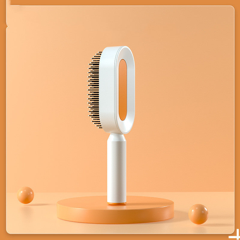 Self Cleaning Hair Brush For Women One-key Cleaning Hair Loss Airbag Massage Scalp Comb Anti-Static Hairbrush - NathBeauty