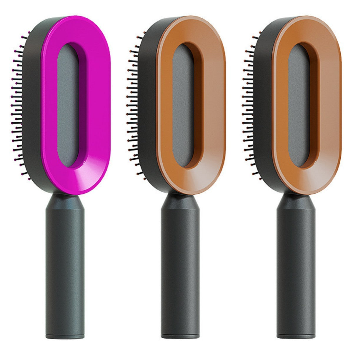 Self Cleaning Hair Brush For Women One-key Cleaning Hair Loss Airbag Massage Scalp Comb Anti-Static Hairbrush - NathBeauty